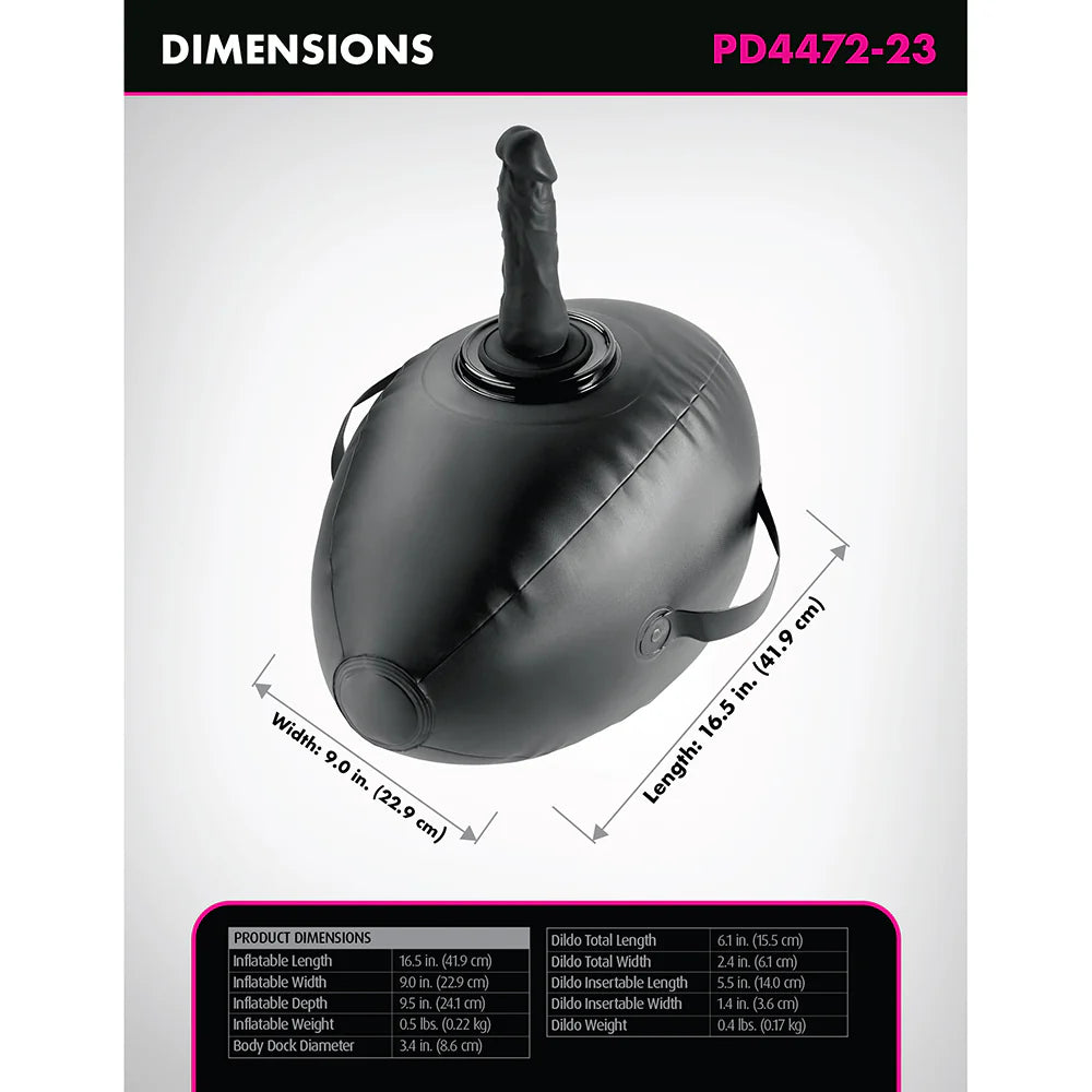 Fetish Fantasy Series Body Dock Inflatable Love Ball With Dock For Suction Cup Toys With Silicone Dildo Included