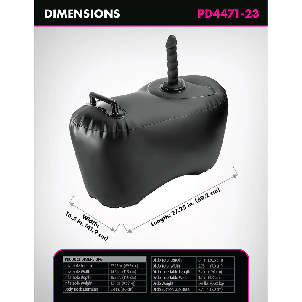 Fetish Fantasy Series Body Dock Inflatable Love Seat With Dock For Suction Cup Toys With Silicone Dildo Included