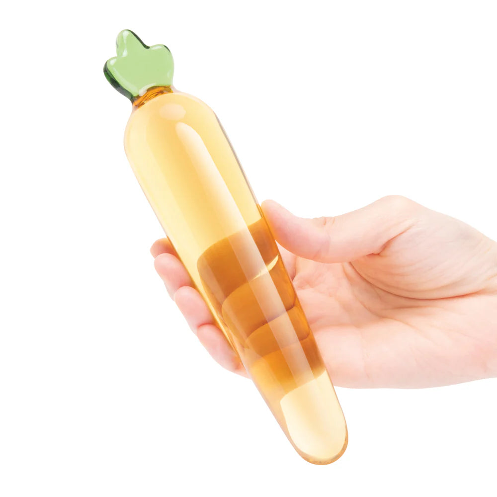 Glas Bunny's Secret Carrot Shaped Glass Dildo