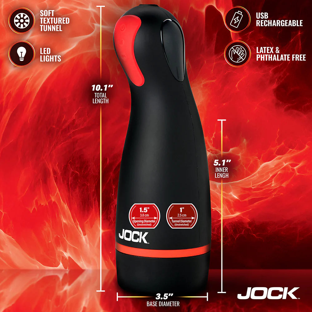 JOCK Advanced Blaze Vibrating, Sucking, & Warming Masturbator