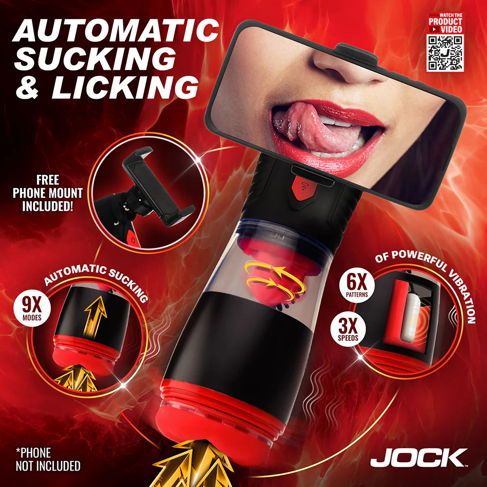 JOCK Advanced Blow Job Sucking, Licking, & Vibrating Masturbator