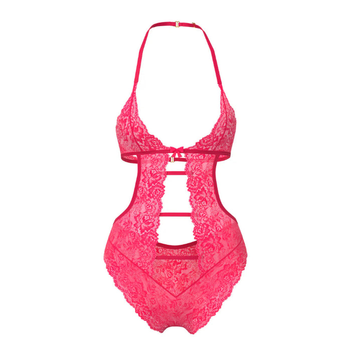 Magic Silk Get It Girl Halter Teddy with Snap Crotch