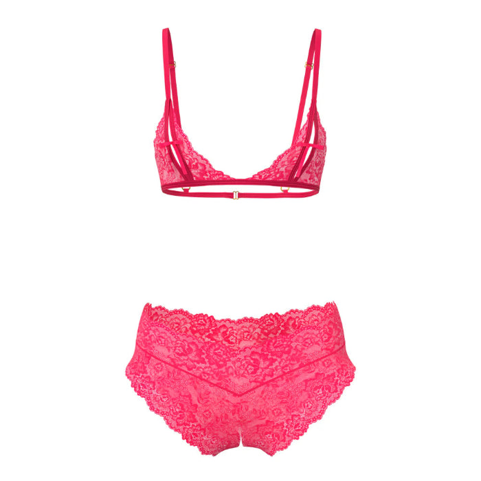 Magic Silk Get It Girl Peek-a-Boo Bralette & Split Crotch Boy Short Set