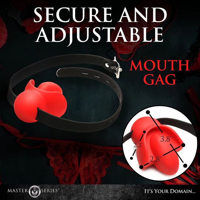 Master Series Extreme Mouthguard Shaped Silicone Gag with Locking Strap