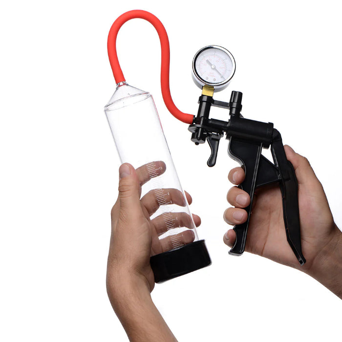 Master Series Penis Pump With Ergonomic Hand Pump And Pressure Gauge For Stronger Erections