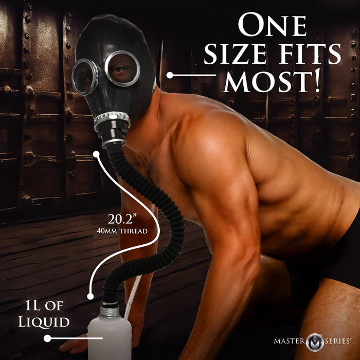 Master Series Rubber Inhaler Gas Mask with Bottle For Sensory Control