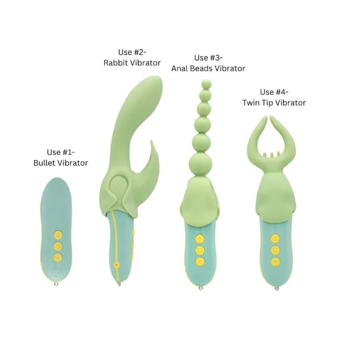 Pleasure Hunter Multifunction 3-Piece Interchangeable Silicone Mini Massager Set