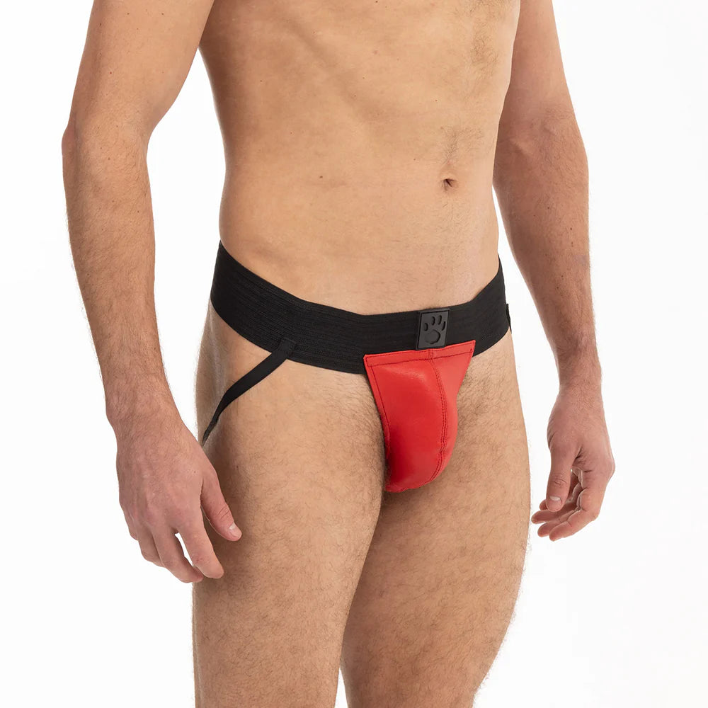 Prowler RED Leather Pouch Jock