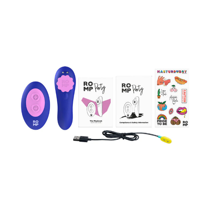 ROMP Party Rechargeable Flexible Silicone Panty Vibe With Remote