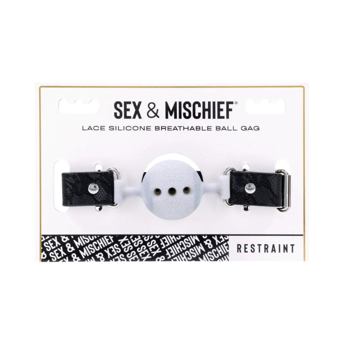 Sportsheets Sex & Mischief Lace Adjustable Silicone Breathable Ball Gag
