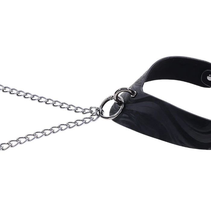 Sportsheets Velvet Noir Collar & Removable Adjustable Tension Broad Tip Nipple Clamps