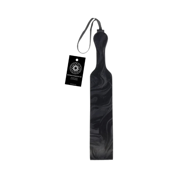 Sportsheets Velvet Noir Loop Paddle With Marbled Pattern