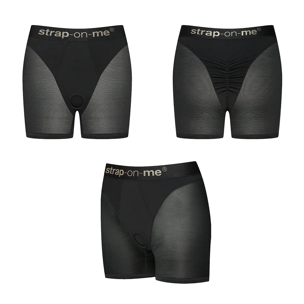 Strap-On-Me Harness Lingerie Halo Breathable Short Style Strap-On Harness With Pleated Back