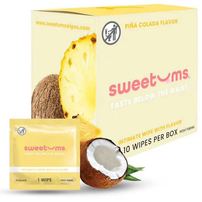 Sweetums PH Balanced Gynecologist Approved Pina Colada Flavor Intimate Wipes