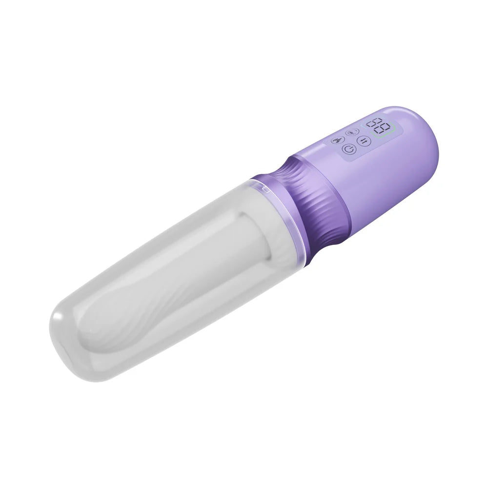 Temptasia Violet Vixen Rechargeable Warming Vibrating Thruster With Suction Cup