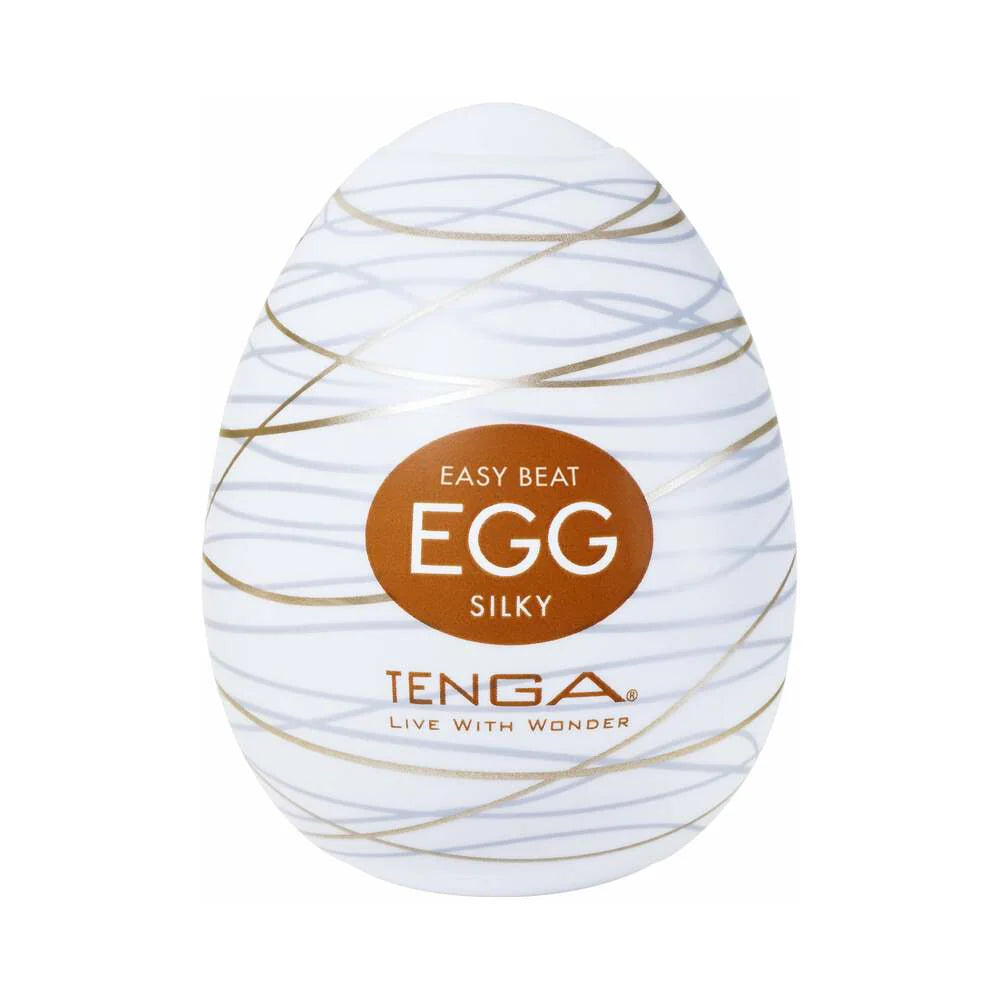 Tenga Egg Silky Line Texture Stretchy Disposable Travel Sized Masturbation Sleeve