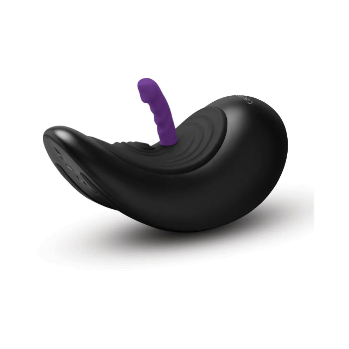 The Cowgirl Saddle Machine Hands-Free Remote Control Vibrating And Tapping Saddle With Two Attachments