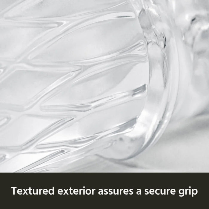 The Handy Dream Collection Lotus Textured Sleeve To Simulate Vaginal Pleasure To Use Independently Or With The Handy