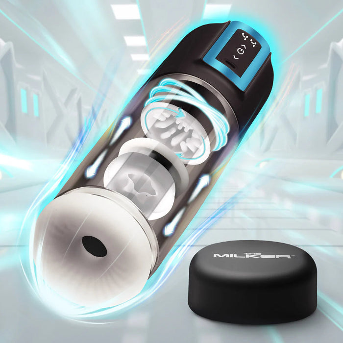 The Milker Thrusting & Rotating Rechargeable Masturbator