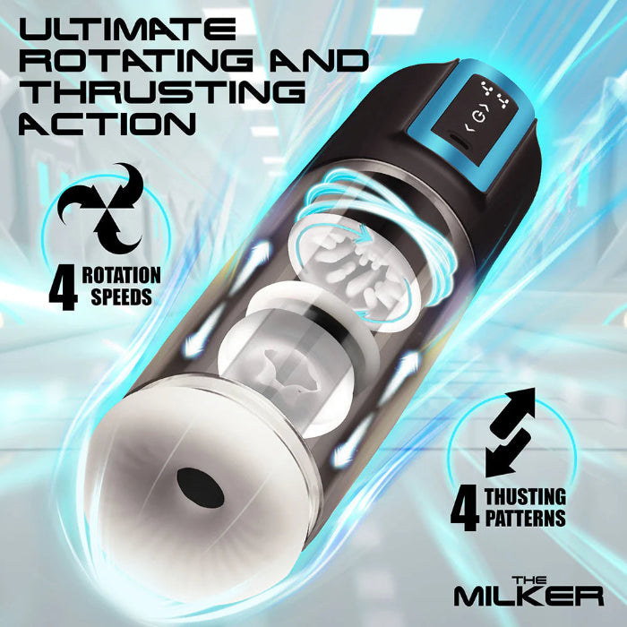 The Milker Thrusting & Rotating Rechargeable Masturbator