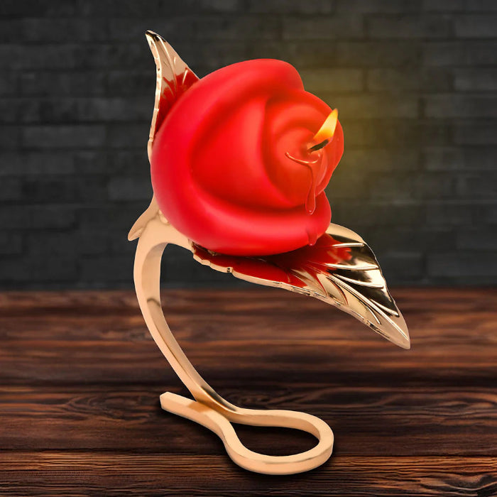 XR Brand Master Series Burning Passion Rose Candle with Holder Sensual Drip Candles For Wax Play