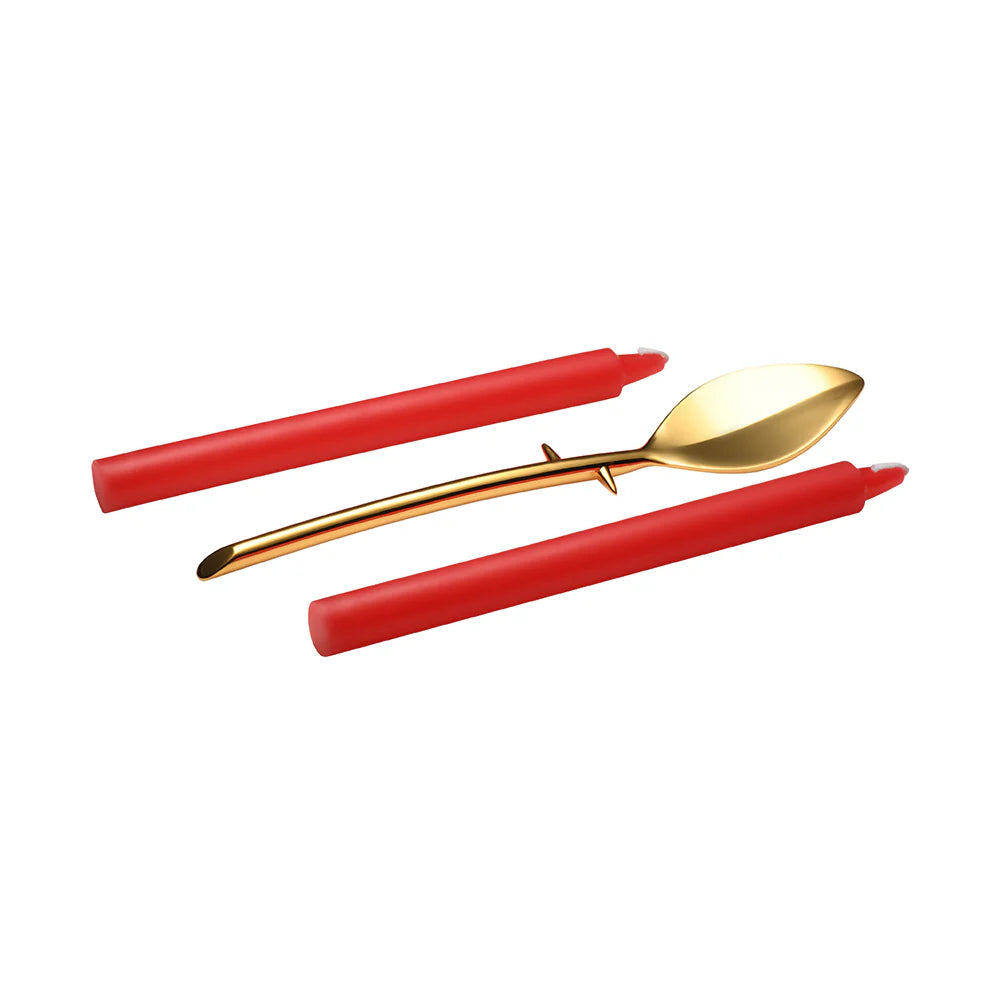 XR Brand Master Series Wax Removal Spoon & Drip Candle Set For Wax Play