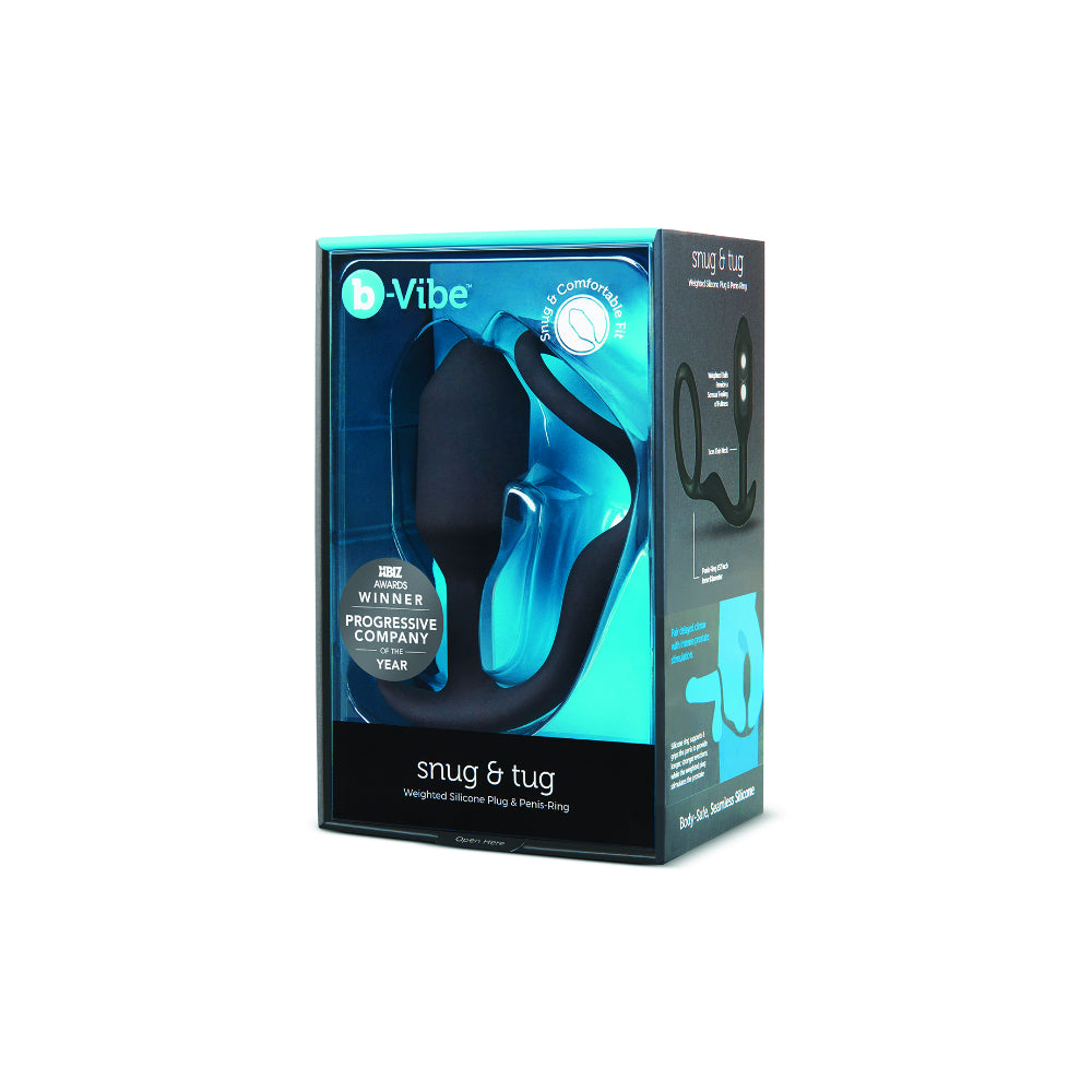 b-Vibe Snug & Tug Weighted Plug and Cock Ring