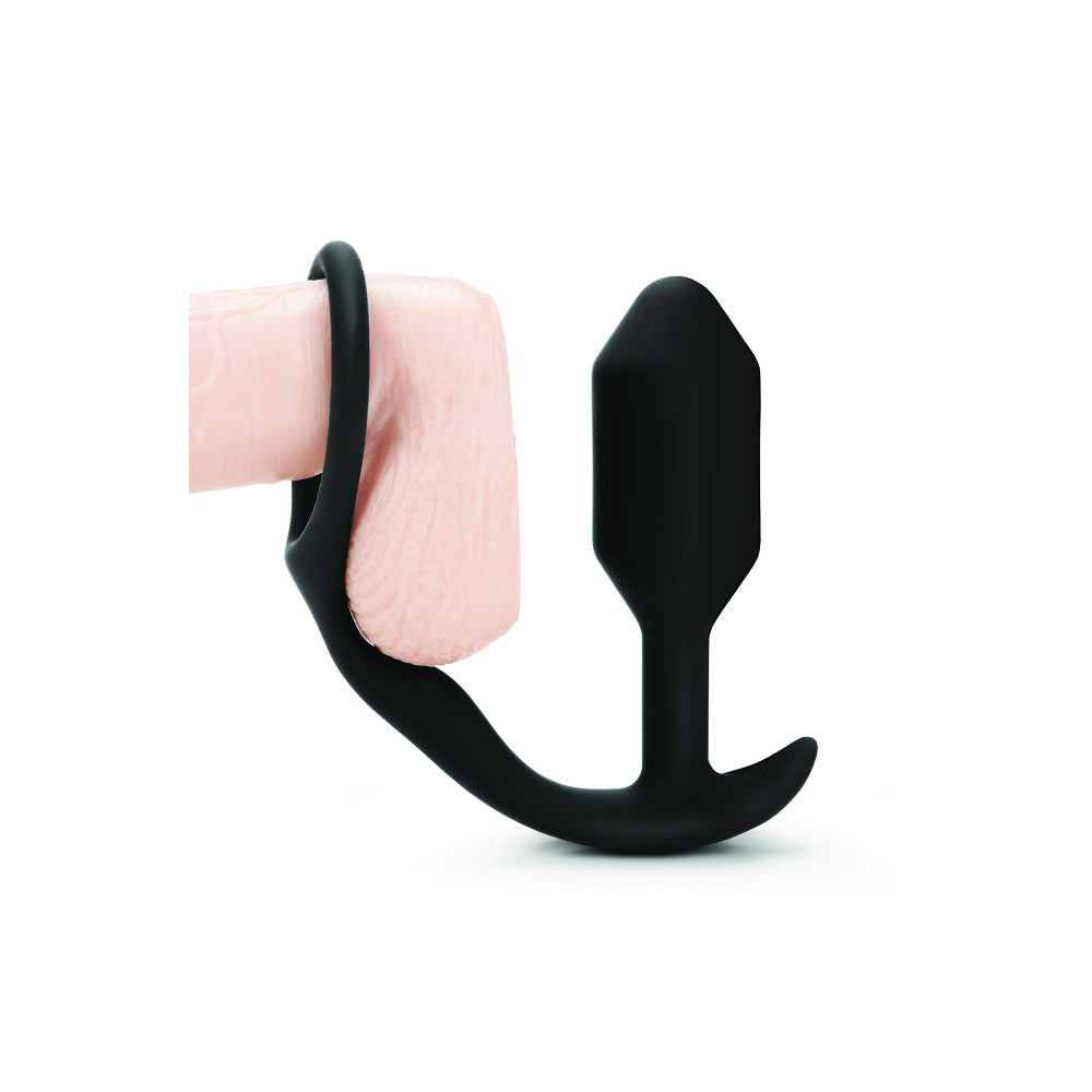 b-Vibe Snug & Tug Weighted Plug and Cock Ring