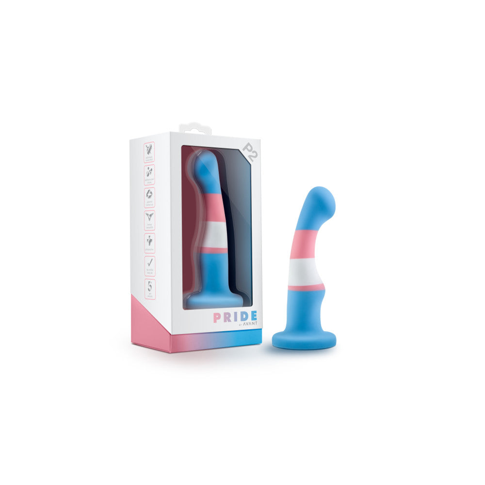 Blush Avant Pride P2 True Blue Suction Cup Base Silicone Dildo