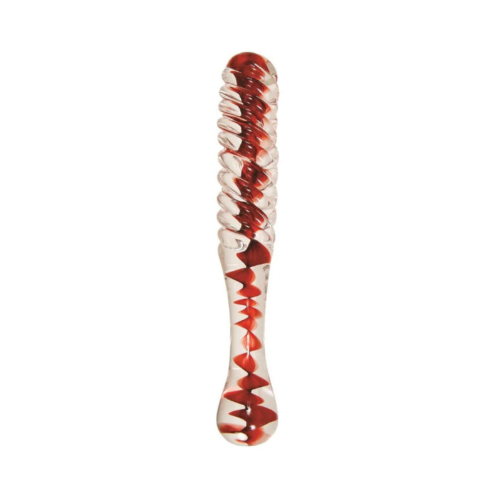 Adam & Eve Eve's Sweetheart Swirl Texture Dual Ended Glass Dildo