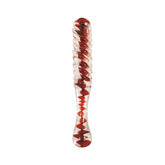 Adam & Eve Eve's Sweetheart Swirl Texture Dual Ended Glass Dildo
