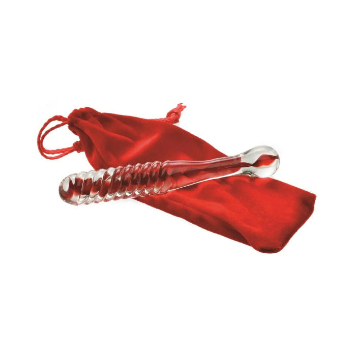 Adam & Eve Eve's Sweetheart Swirl Texture Dual Ended Glass Dildo