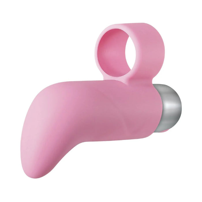 Adam & Eve Curved Tip Silicone Rechargeable Finger Vibe With Removable Bullet