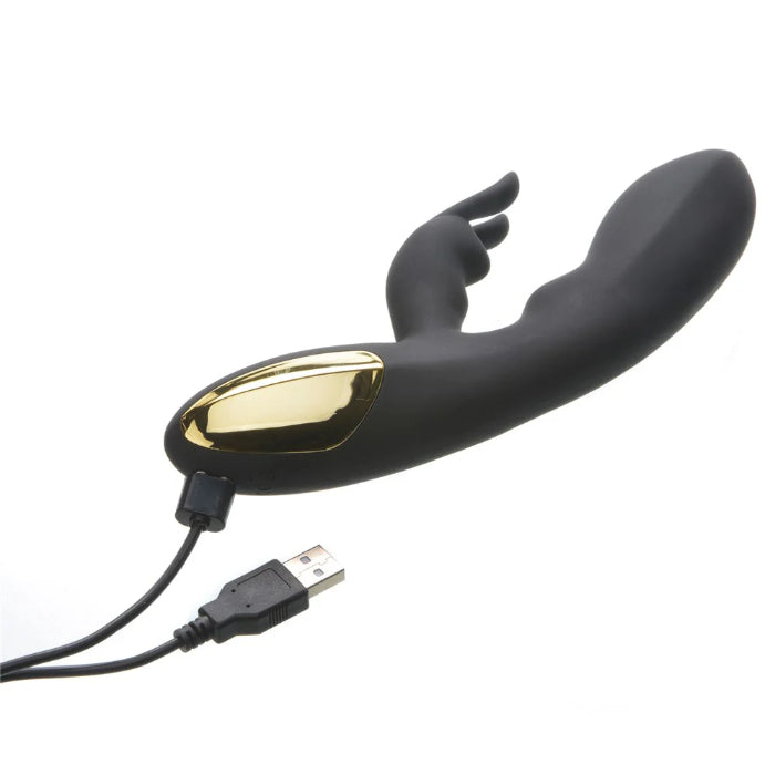 Adam & Eve The Midnight Rabbit Girthy Rechargeable Silicone Dual Motor Vibrator