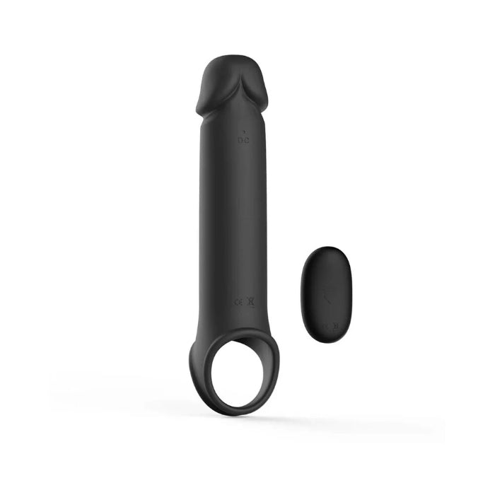 Adam & Eve XL Silicone Vibrating Penis Extension with Remote Control And Ball Strap For Security