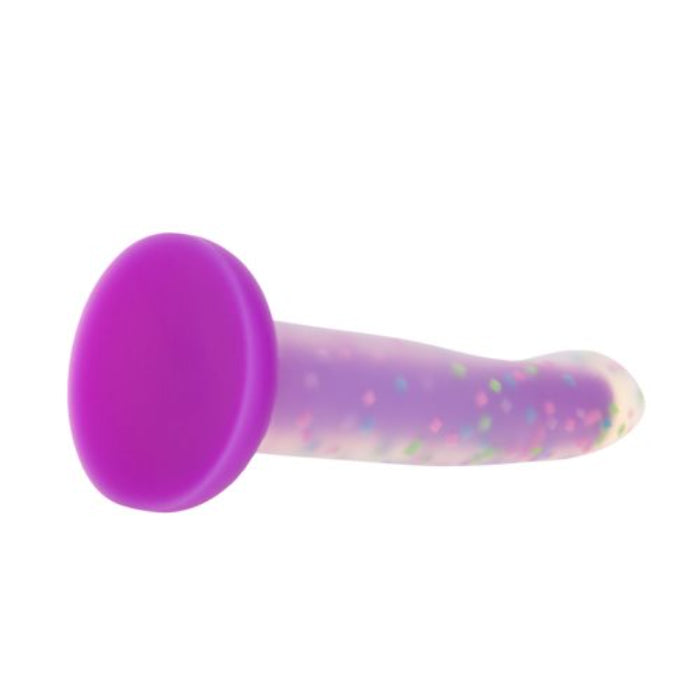Addiction Rave Party Marty Glow-In-The-Dark Confetti Design Bendable Suction Cup Harness Compatible Dildo