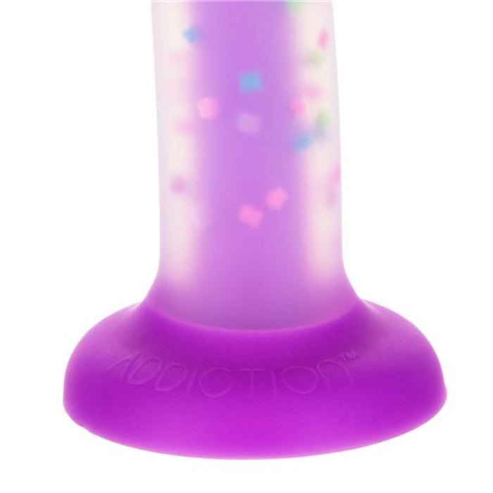 Addiction Rave Party Marty Glow-In-The-Dark Confetti Design Bendable Suction Cup Harness Compatible Dildo