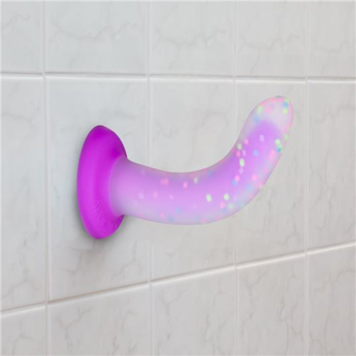 Addiction Rave Party Marty Glow-In-The-Dark Confetti Design Bendable Suction Cup Harness Compatible Dildo