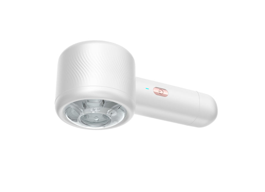 Automatic Rechargeable Open-Ended Textured Hairdryer Shaped Stroker