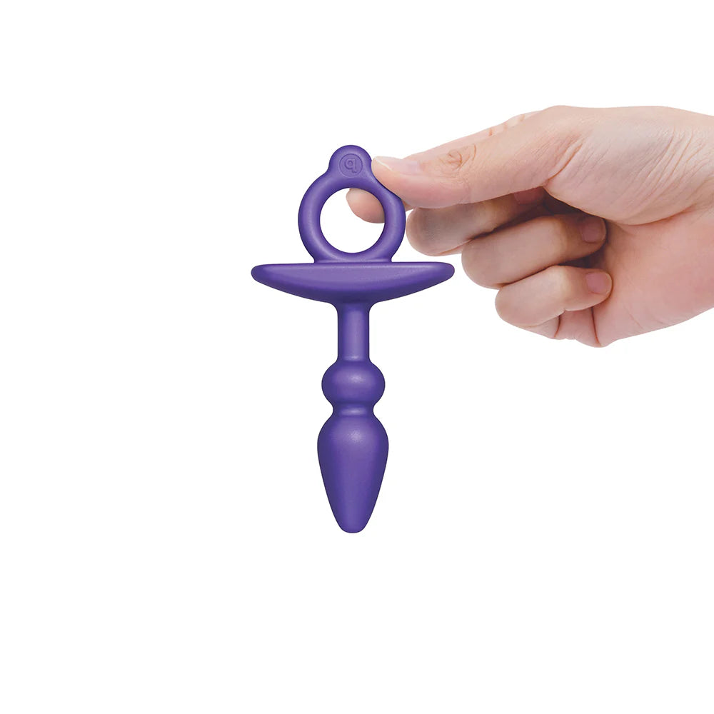 b-Vibe Butties Dart Rounded Tip Anal Plug With Ergonomic Finger Ring