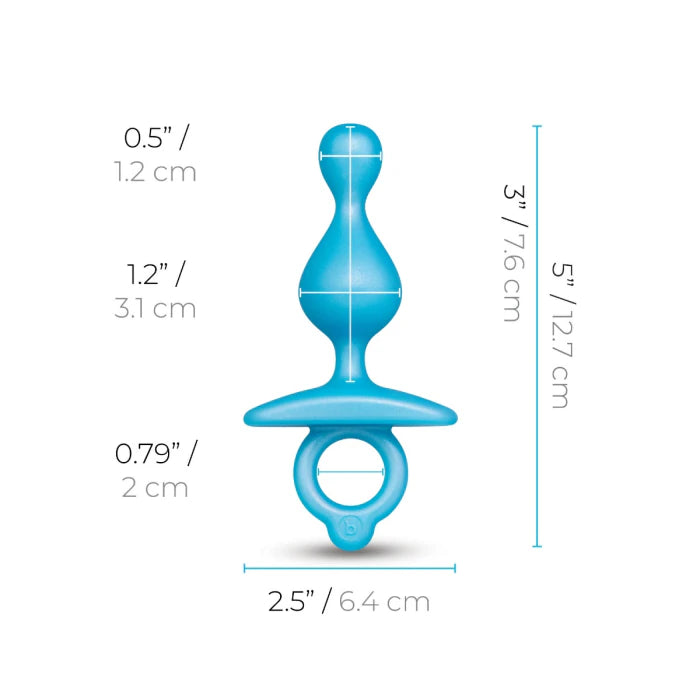b-Vibe Butties Pop Beaded Shape Anal Plug With Ergonomic Finger Ring
