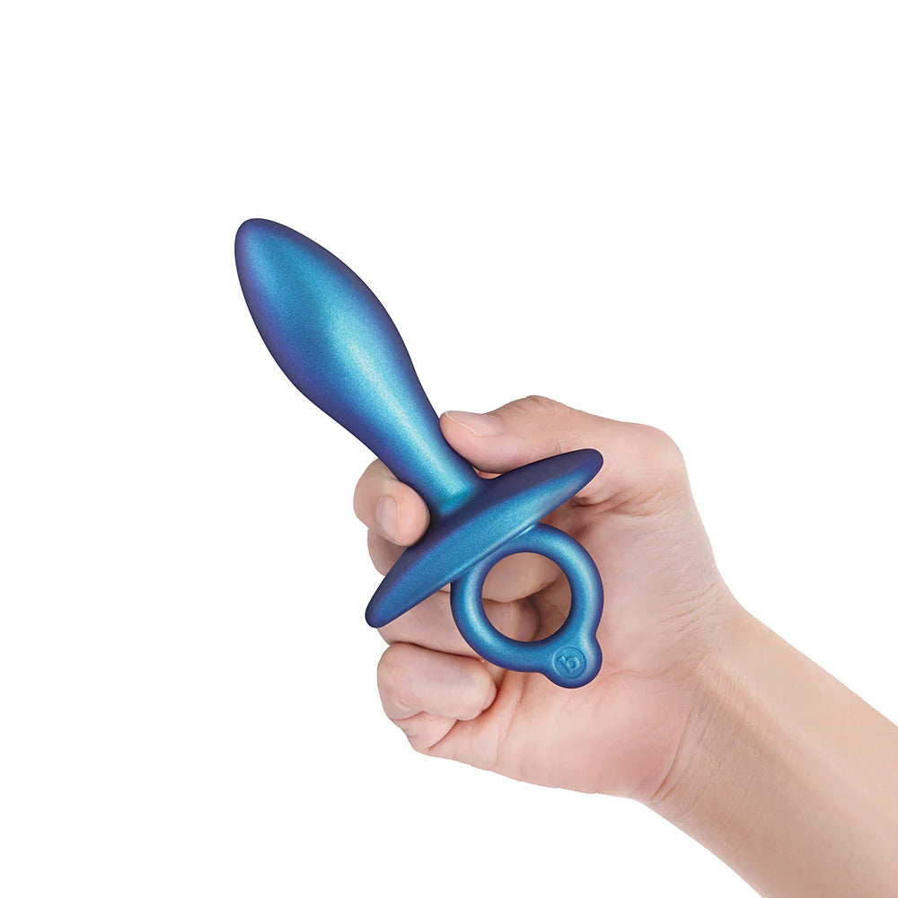b-Vibe Butties Slide Sphere Shape Anal Plug With Ergonomic Finger Ring And Tapered Neck