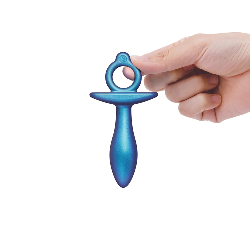 b-Vibe Butties Slide Sphere Shape Anal Plug With Ergonomic Finger Ring And Tapered Neck