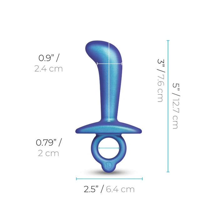 b-Vibe Butties Thumb Curved Prostate Plug With Ergonomic Finger Ring