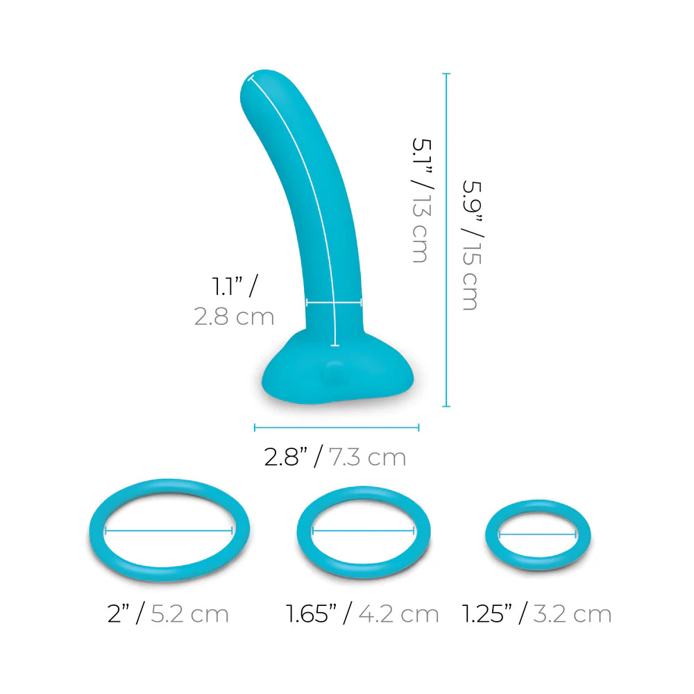 b-Vibe Every Body Strap-On Harness And 6 Inch Curved Silicone Dildo Set