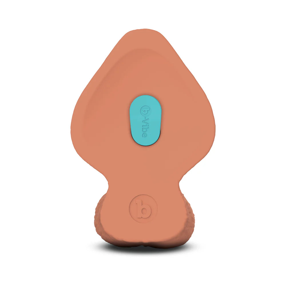 b-Vibe Slipskin Hyper Realistic Girthy Harnessable Silicone Inch Dildo With Removable Bullet