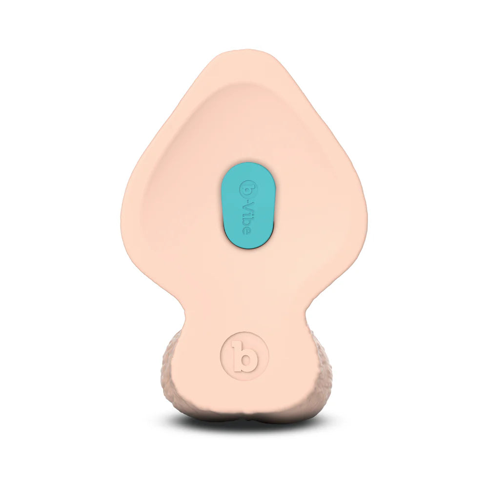 b-Vibe Slipskin Hyper Realistic Girthy Harnessable Silicone Inch Dildo With Removable Bullet