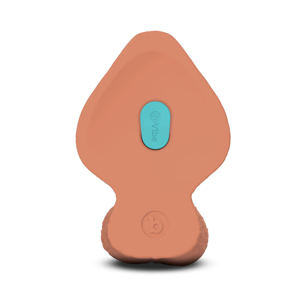 b-Vibe Slipskin Hyper Realistic Girthy Harnessable Silicone Inch Dildo With Removable Bullet