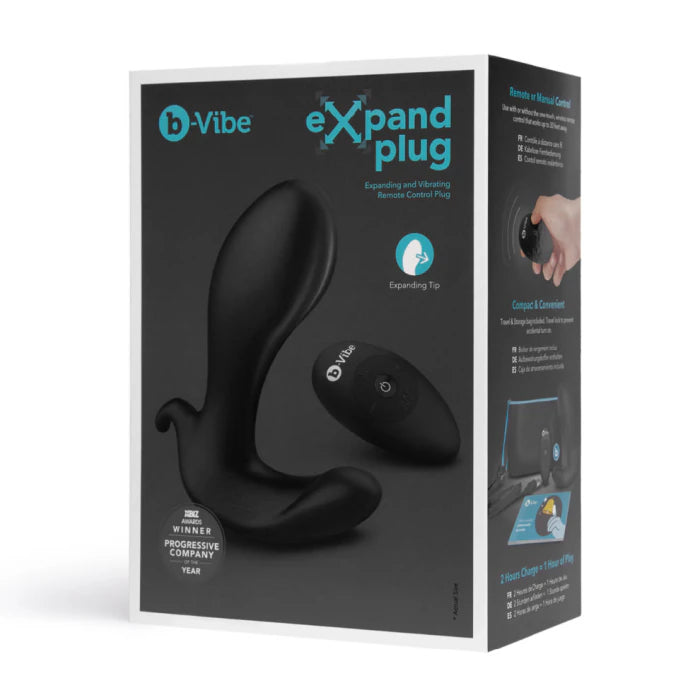b-Vibe Expand Plug Rechargeable Vibrating Inflatable Prostate Massager