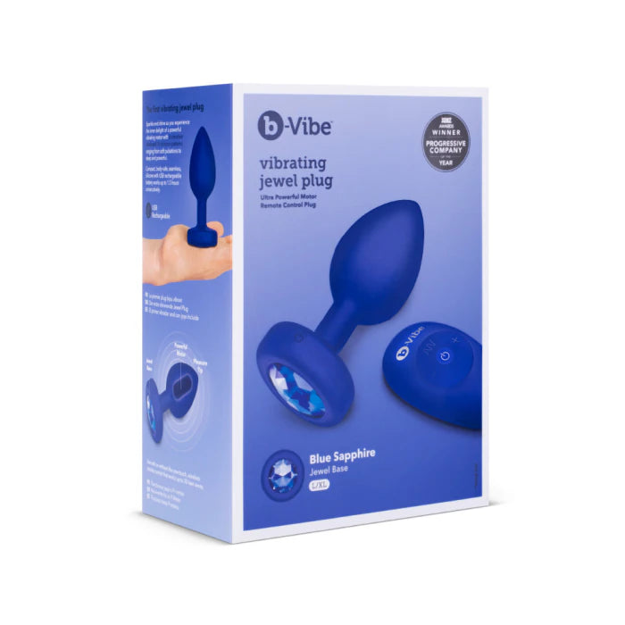 b-Vibe Vibrating Remote Control Jeweled Butt Plug L/XL